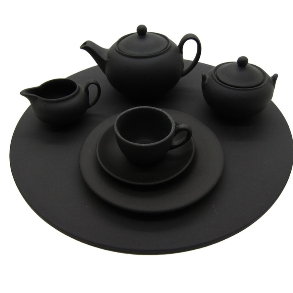 Wedgwood Black Basalt Tea Set
